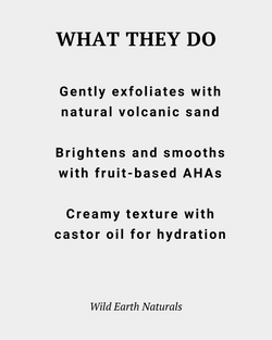 Text describing product features on a white background with 'Wild Earth Naturals' branding.