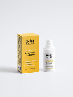 Wild Earth Ginkgo Brightening Eye Cream packaging on a white background