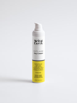 Wild Earth Anti-Age Day Cream bottle on a white background