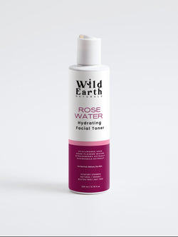 Wild Earth Naturals Rose Water Hydrating Facial Toner bottle on a white background
