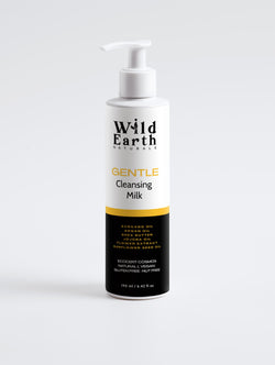 Wild Earth Gentle Cleansing Milk bottle on a white background