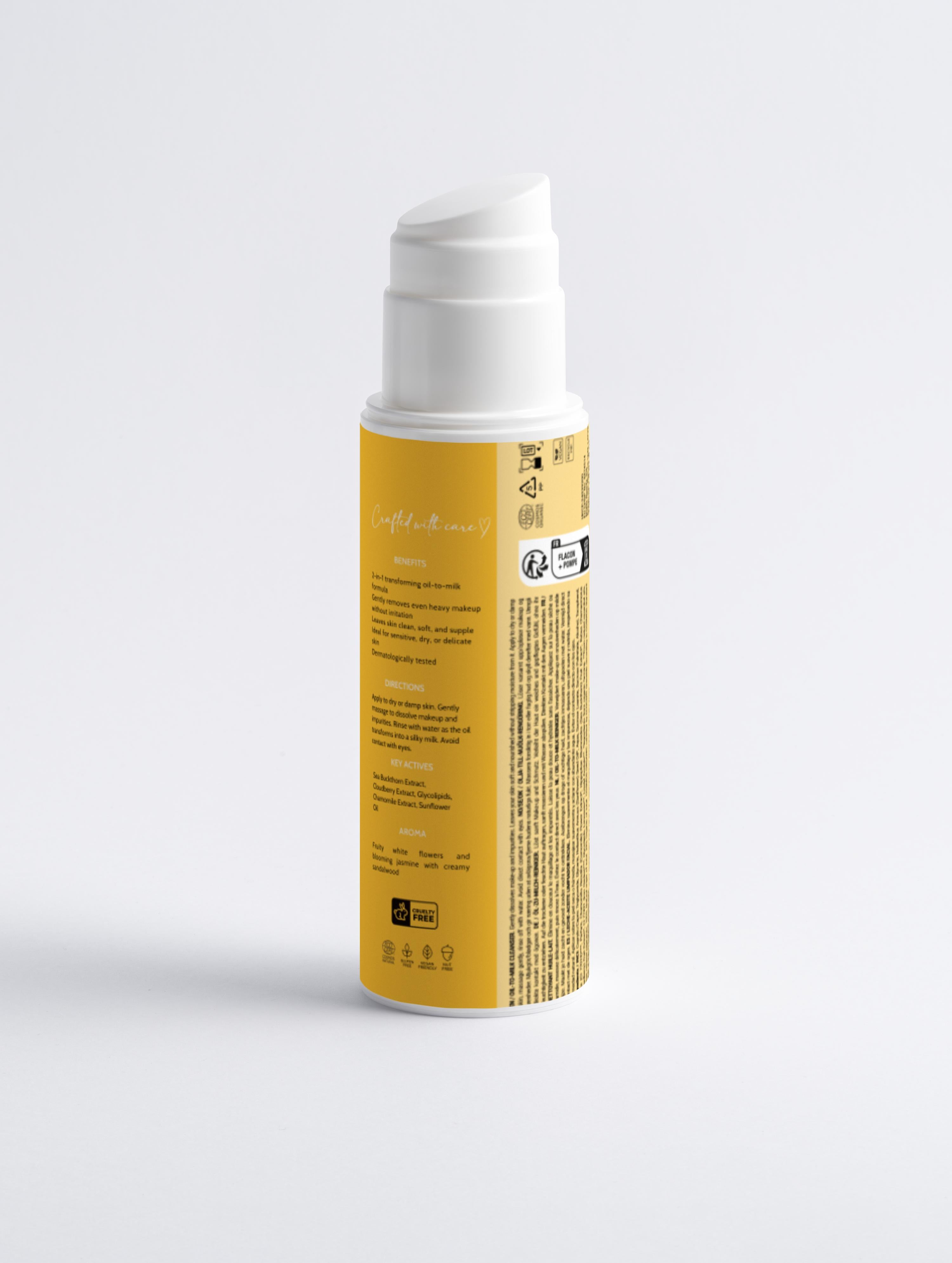  Wild Earth Naturals Oil-to-Milk 2-in-1 Cleanser with a white cap on a light gray background