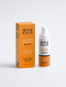 Wild Earth Natural Vitamin C Serum packaging on a white background