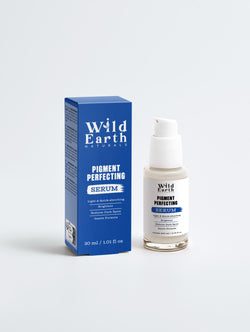 Wild Earth Pigment Perfecting Serum bottle and packaging on a white background